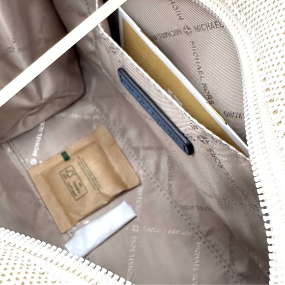 Michael Kors Mirella Small Pebbled Leather Crossbody Bag Denim Blue - Picture 11 of 13